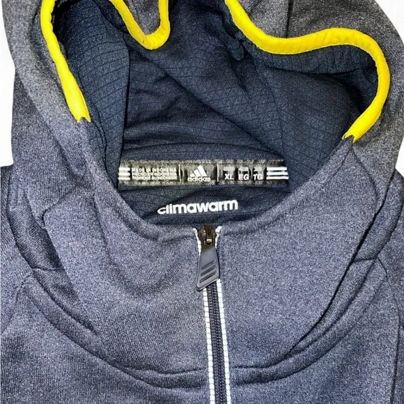 Adidas Michigan Hoodie in Navy and Yellow - Picture 3 of 3
